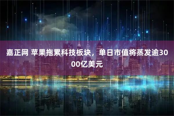 嘉正网 苹果拖累科技板块，单日市值将蒸发逾3000亿美元
